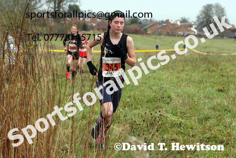 Girls under-15s, 2021 North Eastern Cross Country Championships, Sedgefield. Photo: David T. Hewitson/Sports for All Pics